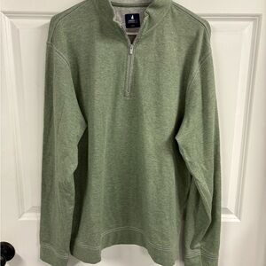 Johnnie-O Men's Lightweight 1/4 Zip Pullover Sweater Size Large Green